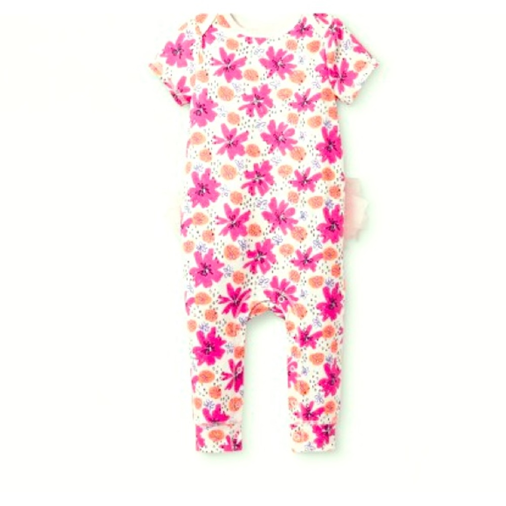 Baby Cat & Jack 3-6 months Floral Romper, Ruffles